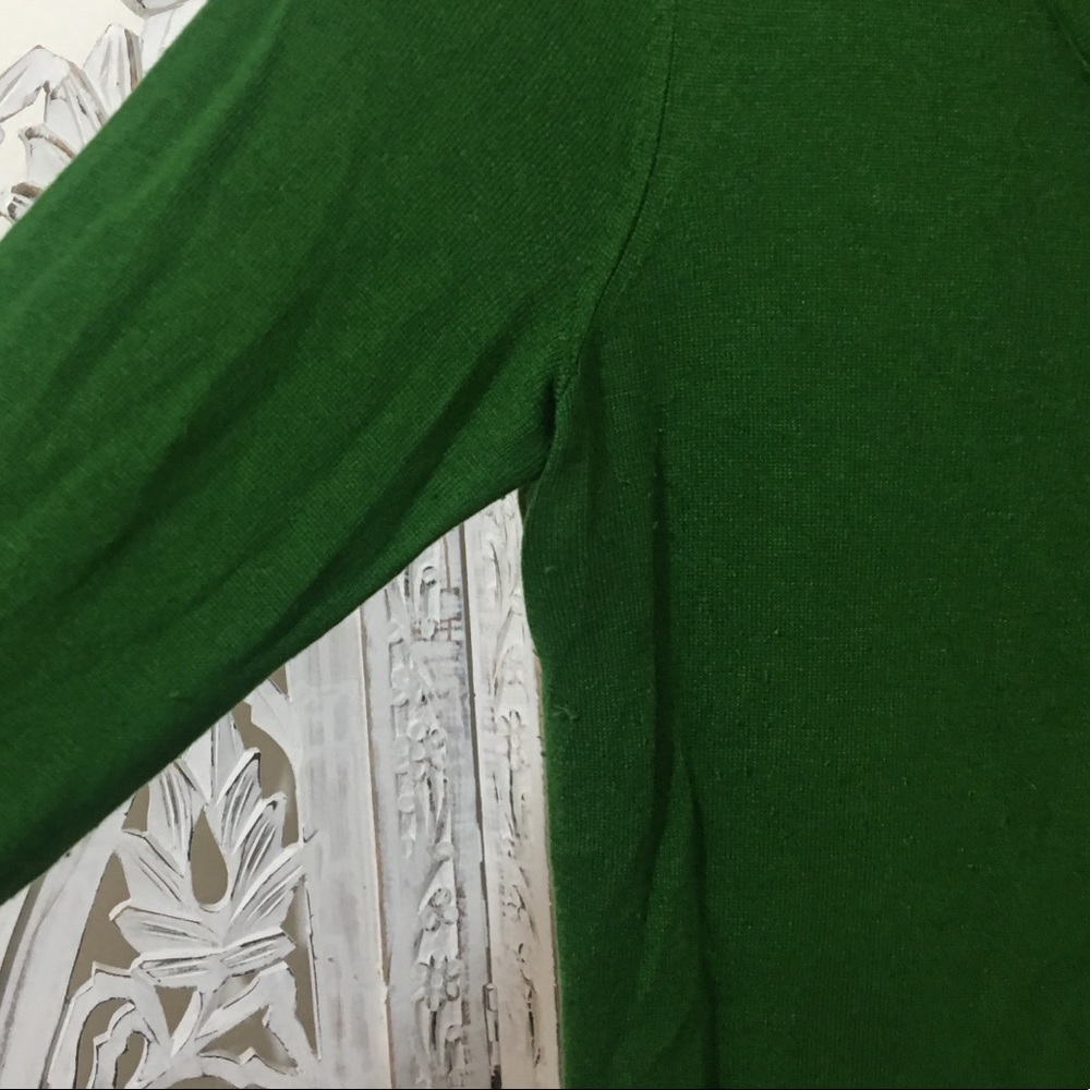 DKNY Classic Silk & Cashmere Deep green turtleneck - Picture 6 of 8